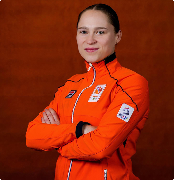 Sam Delrock at the Olympic Team NL kit distribution, Papendal