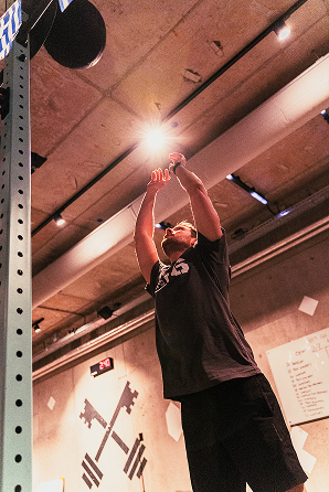 CrossFit athlete in action