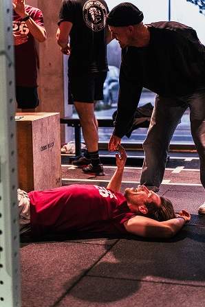 CrossFit athlete in action
